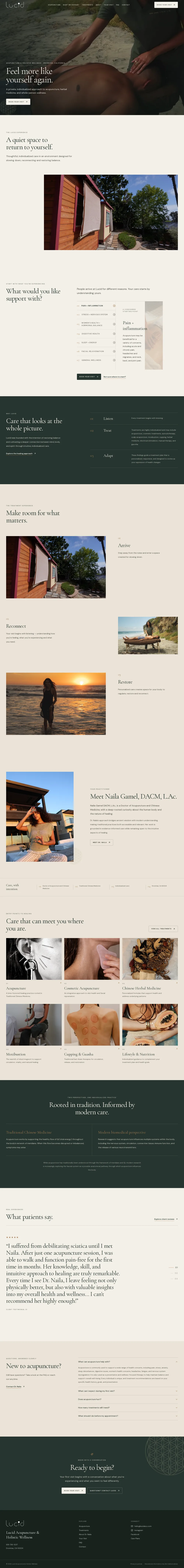 The complete Lucid home page, top to bottom.