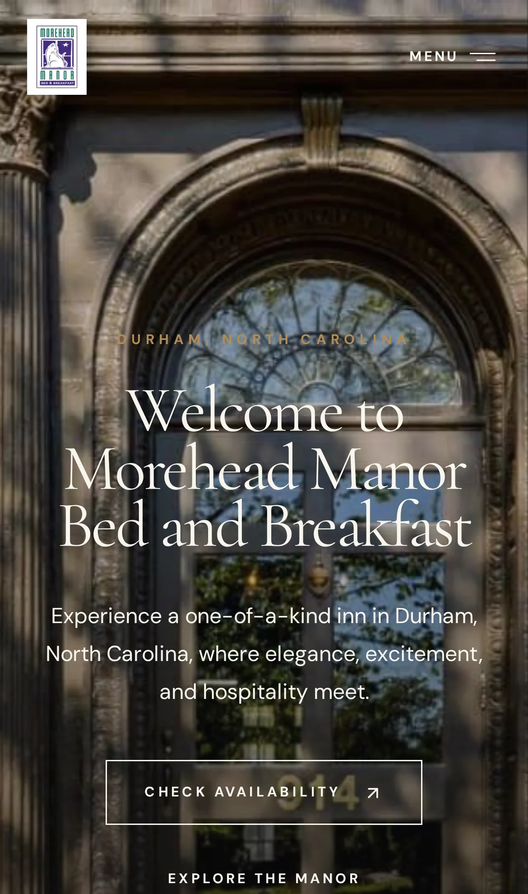 Manor website on a phone