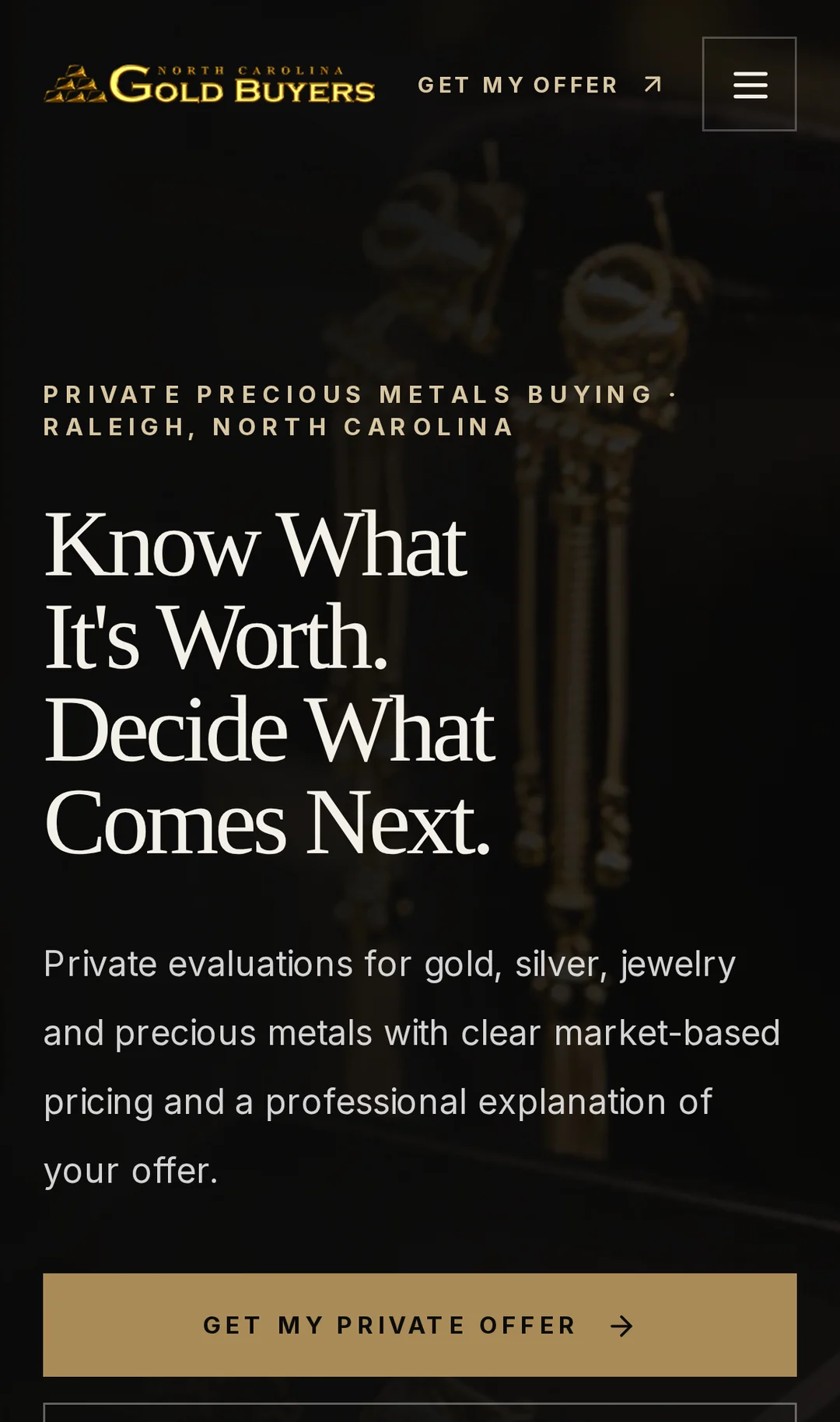 NCGB website on a phone